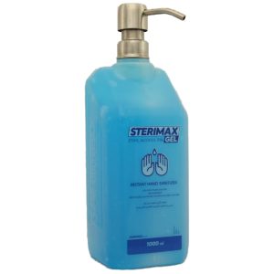 ستيريماكس جيل معقم لليدين 1000 ملل أزرق بمضخة ستانلس