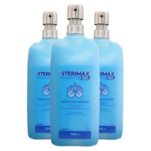 ستيريماكس جيل معقم لليدين 1000 ملل أزرق بمضخة ستانلس عرض 3 عبوات