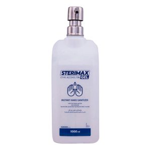 ستيريماكس جيل معقم لليدين 1000 ملل شفاف بمضخة ستانلس