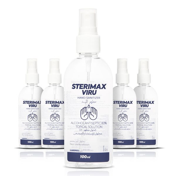ستيريماكس فايرو محلول معقم و مطهر لليدين 100 ملل (كحول ايثيلى 70%) بخاخ شفاف عرض 5 عبوات